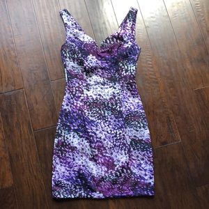 Guess, 4, purple dress with fun neck detail!